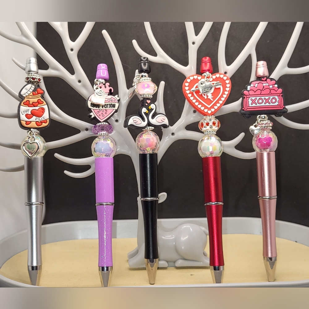 Beaded Pens for Valentine's